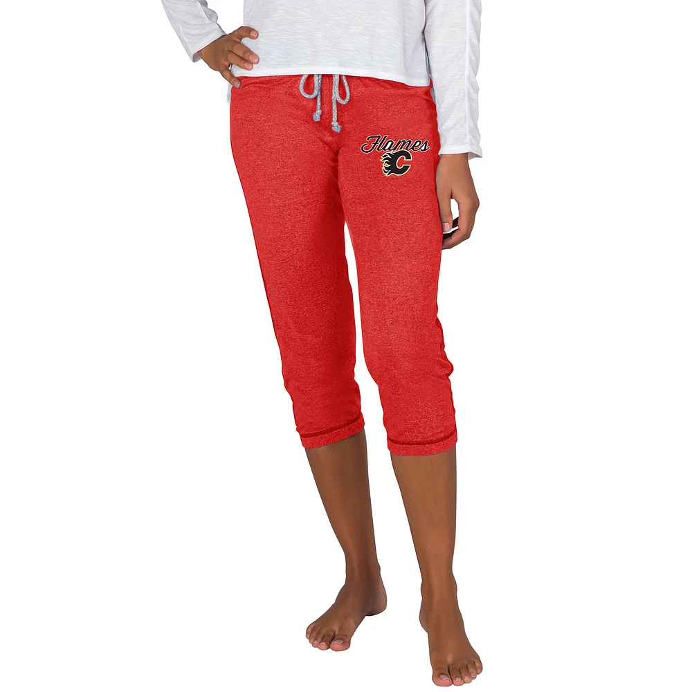 Women's Red Calgary Flames Quest Knit Capri Pants