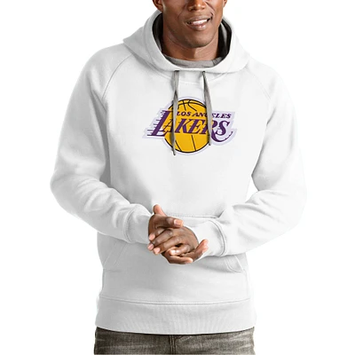 Men's Antigua Los Angeles Lakers Team Logo Victory Pullover Hoodie