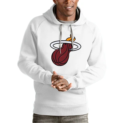 Men's Antigua Miami Heat Team Logo Victory Pullover Hoodie