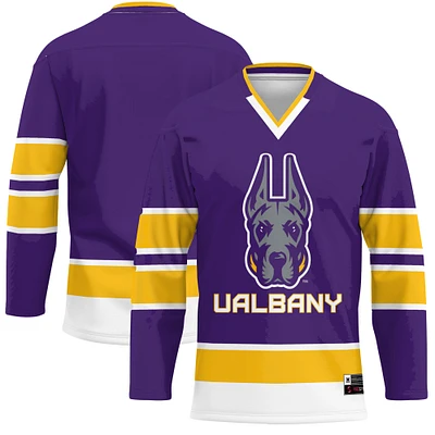 Men's GameDay Greats Purple UAlbany Great Danes Hockey Jersey