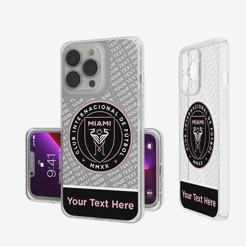 Inter Miami CF Personalized Endzone Plus Design iPhone Clear Case