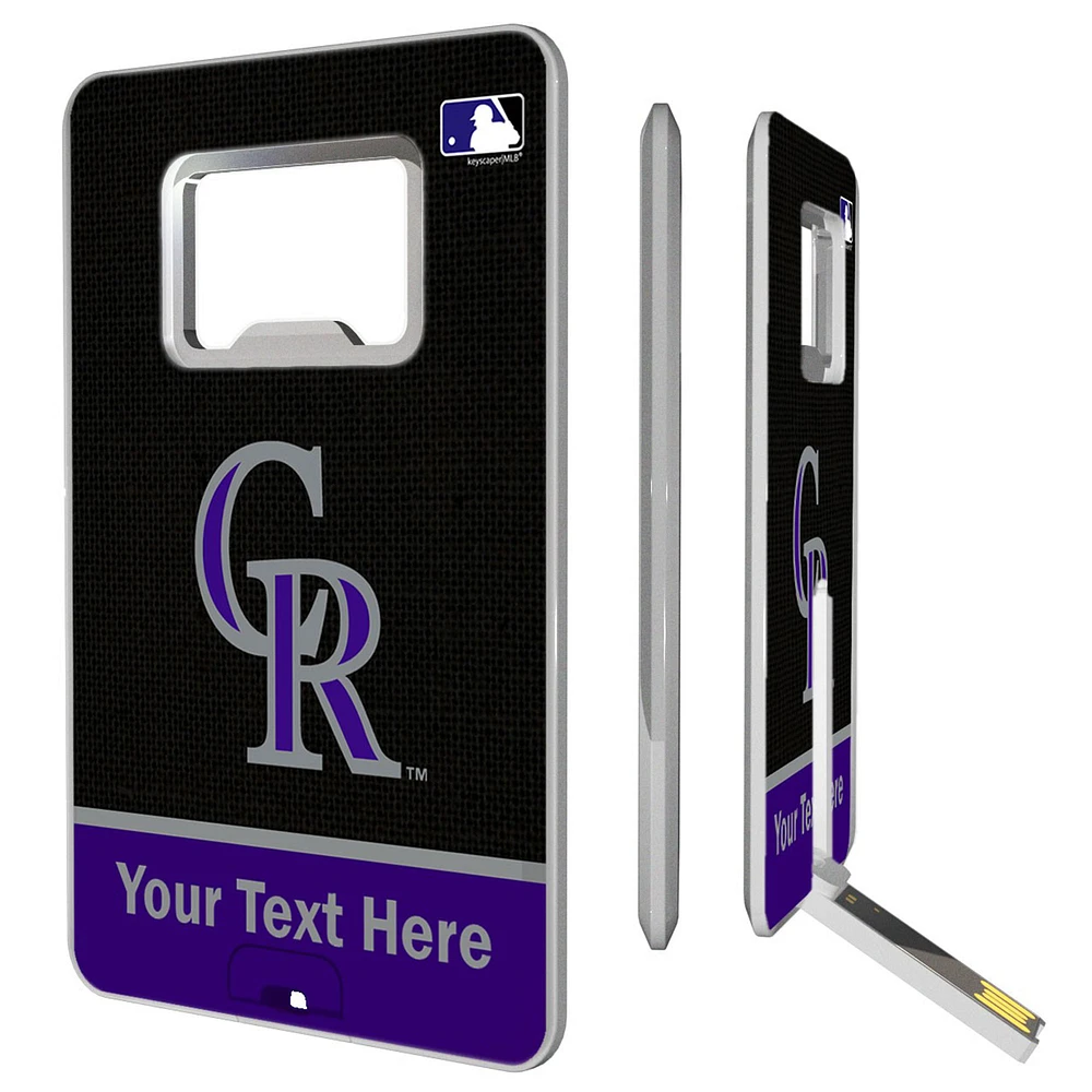 Colorado Rockies Personalized Credit Card USB Drive & Bottle Opener