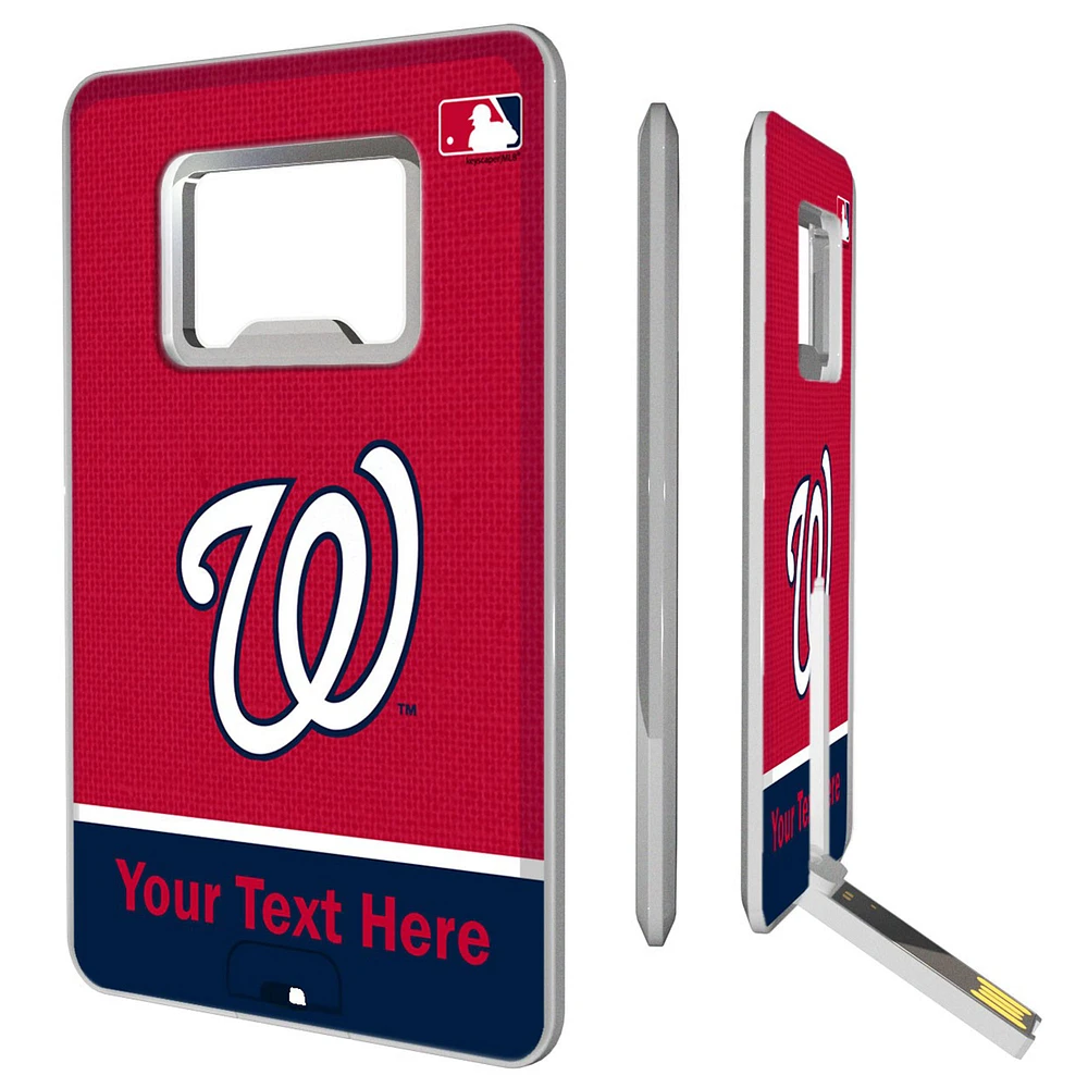 Washington Nationals Personalized Credit Card USB Drive & Bottle Opener