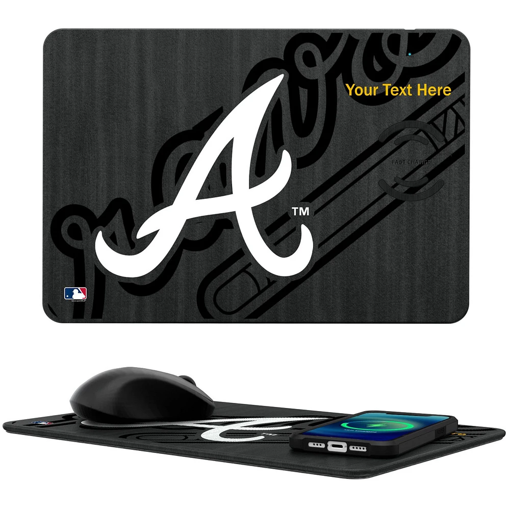 Atlanta Braves Personalized Wireless Charger & Mouse Pad