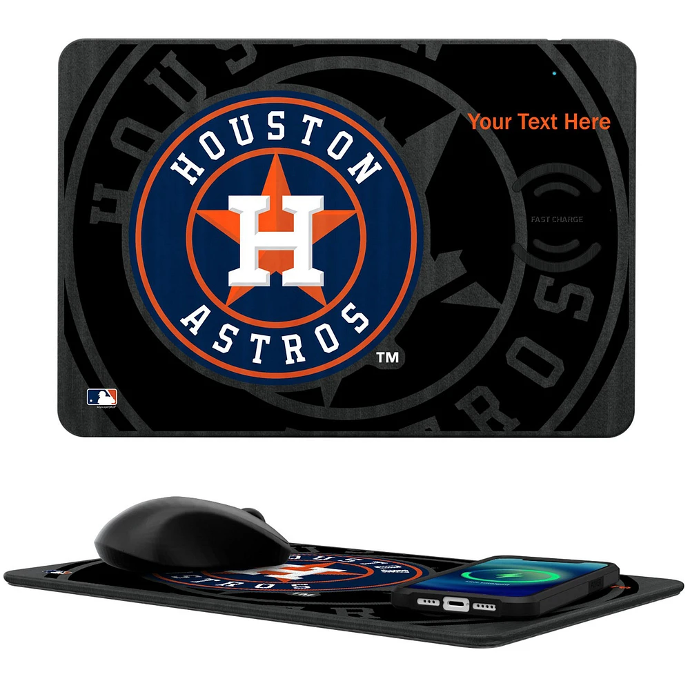 Houston Astros Personalized Wireless Charger & Mouse Pad