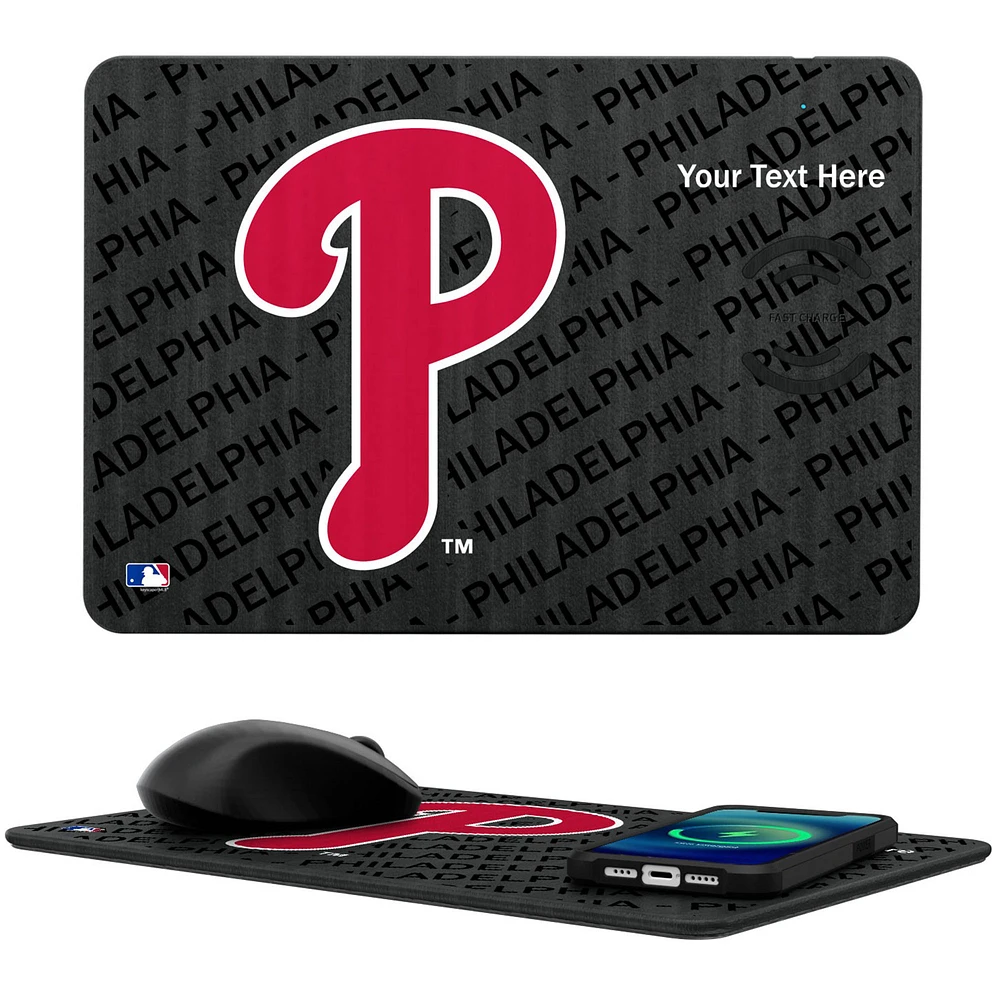 Philadelphia Phillies Personalized Wireless Charger & Mouse Pad