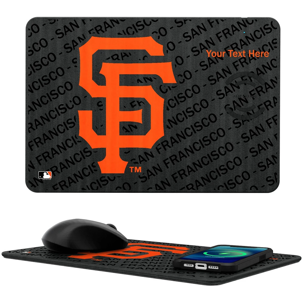 San Francisco Giants Personalized Wireless Charger & Mouse Pad