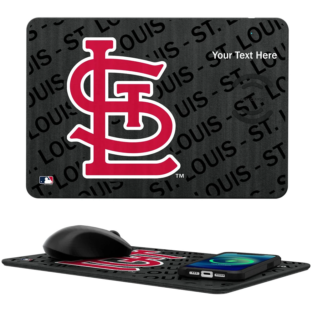 St. Louis Cardinals Personalized Wireless Charger & Mouse Pad