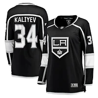 Women's Fanatics Arthur Kaliyev Black Los Angeles Kings Home Breakaway Player Jersey
