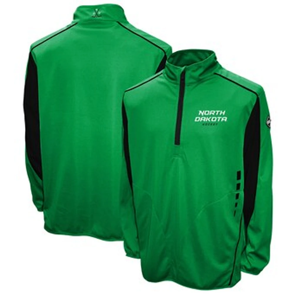 Men's Franchise Club Kelly Green North Dakota Flex Thermatec Quarter-Zip Jacket