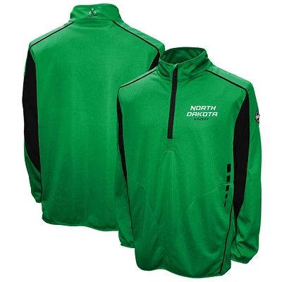 Men's Franchise Club Kelly Green North Dakota Flex Thermatec Quarter-Zip Jacket