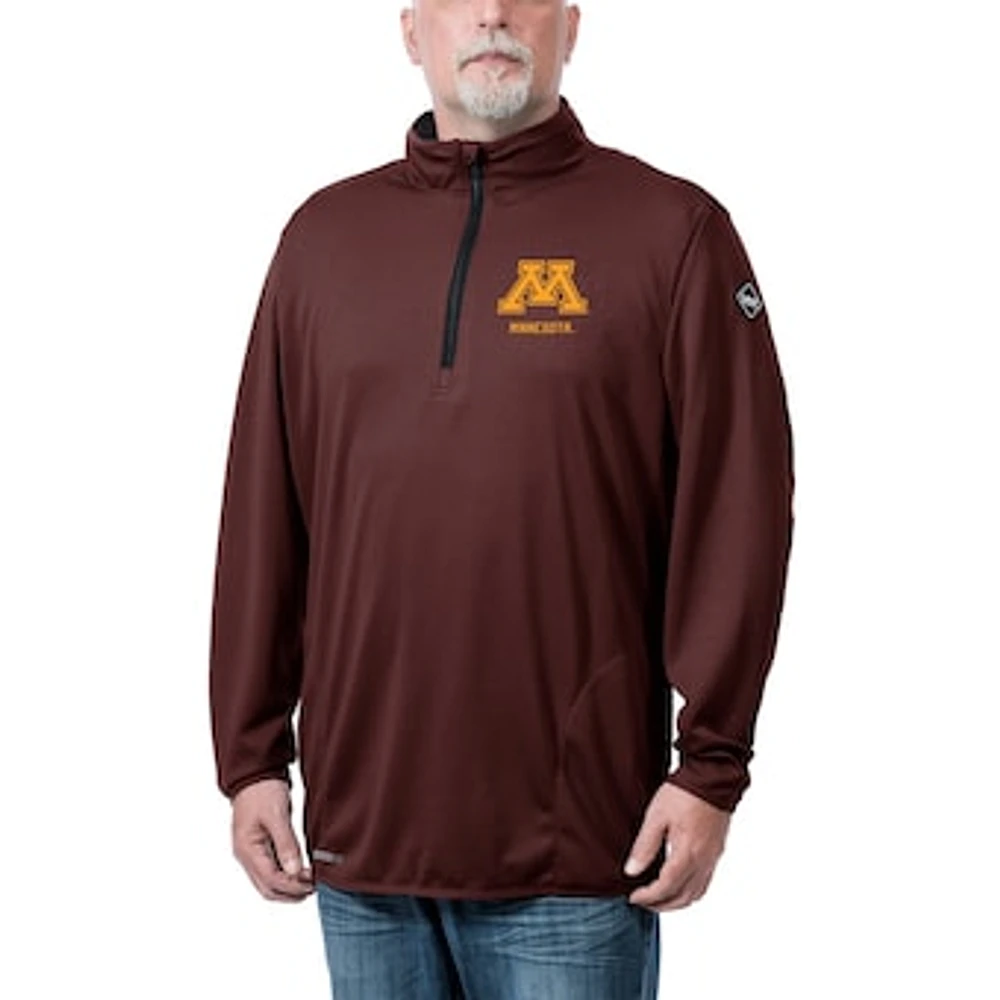 Men's Franchise Club Maroon Minnesota Golden Gophers Flex Thermatec Team Quarter-Zip Jacket