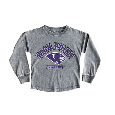 Youth Gameday Couture Gray High Point Panthers Faded Wash Pullover Top