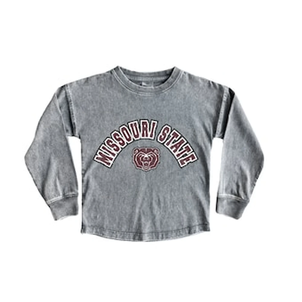 Youth Gameday Couture Gray Missouri State University Bears Faded Wash Pullover Top