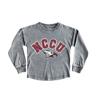 Youth Gameday Couture Gray North Carolina Central Eagles Faded Wash Pullover Top