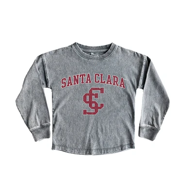 Youth Gameday Couture Gray Santa Clara Broncos Faded Wash Pullover Top