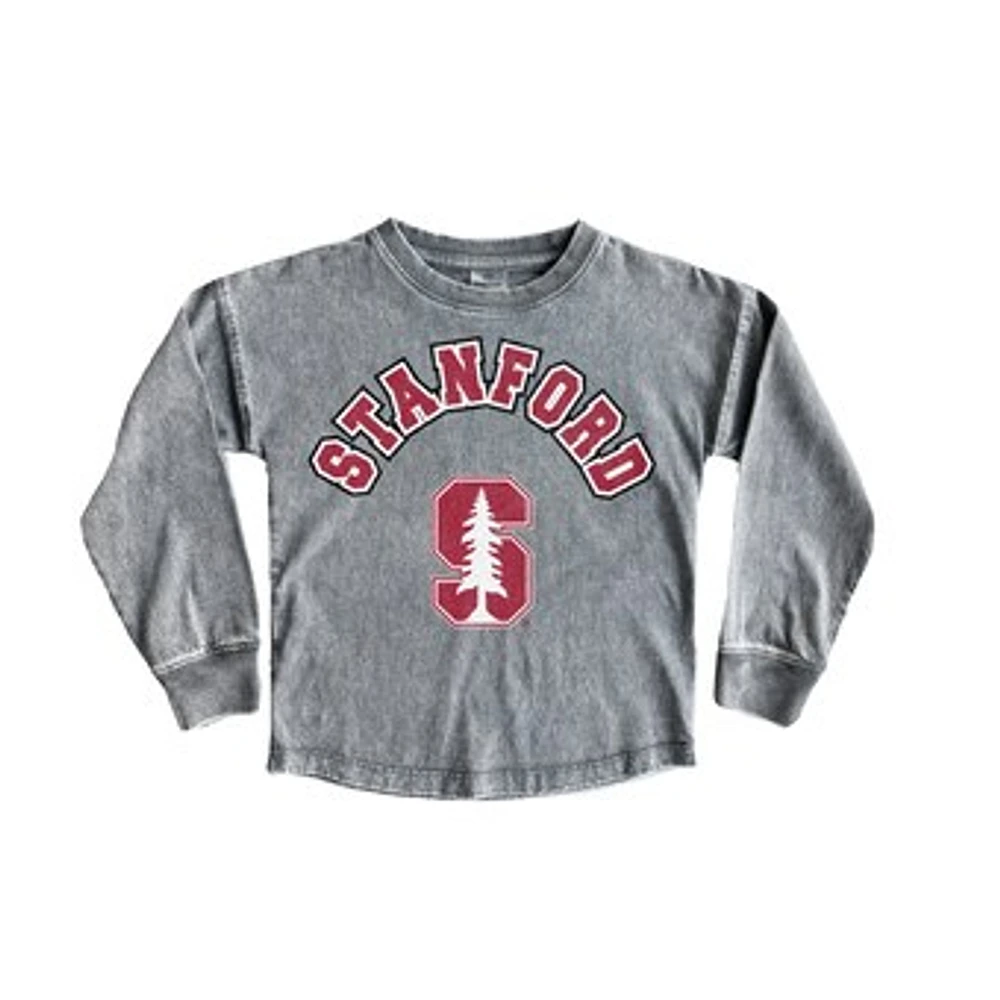 Youth Gameday Couture Gray Stanford Cardinal Faded Wash Pullover Top