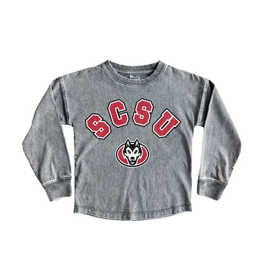 Youth Gameday Couture Gray St. Cloud State Huskies Faded Wash Pullover Top
