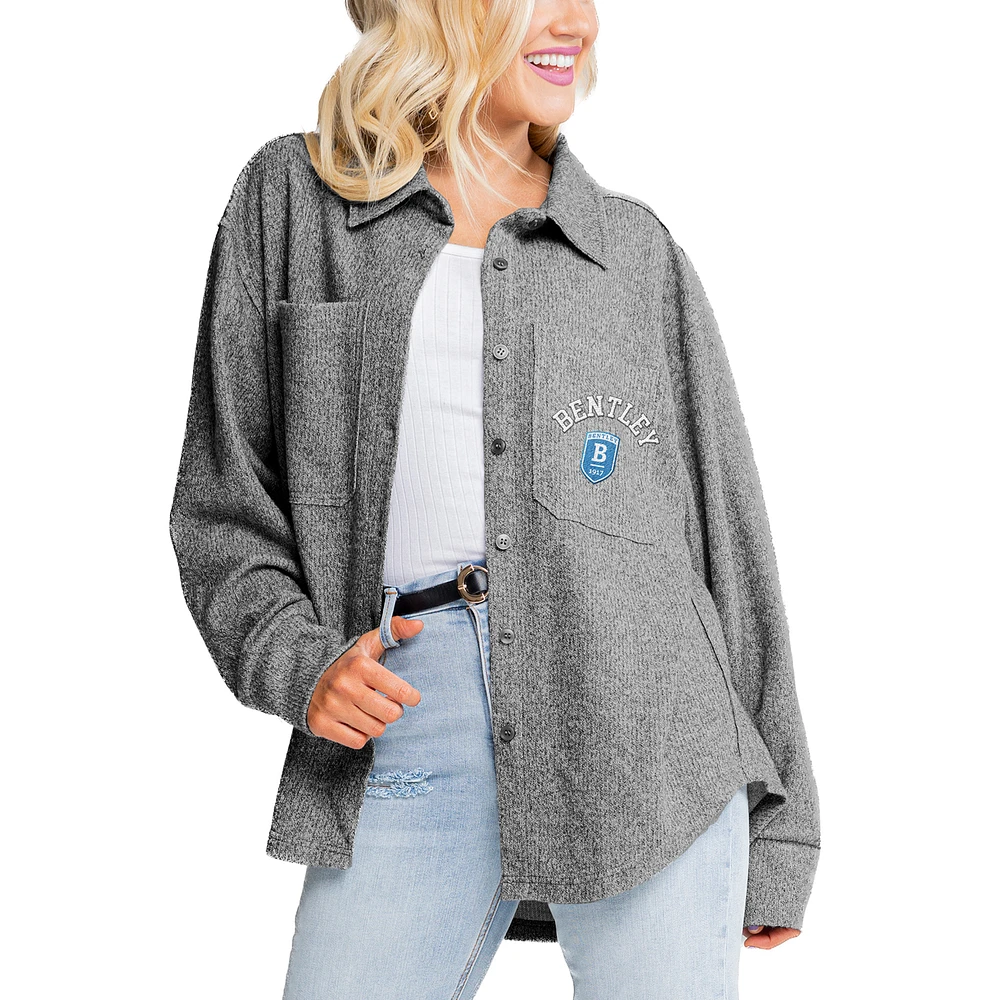 Women's Gameday Couture Gray Bentley Falcons Switch It Up Tri-Blend Button-Up Shacket