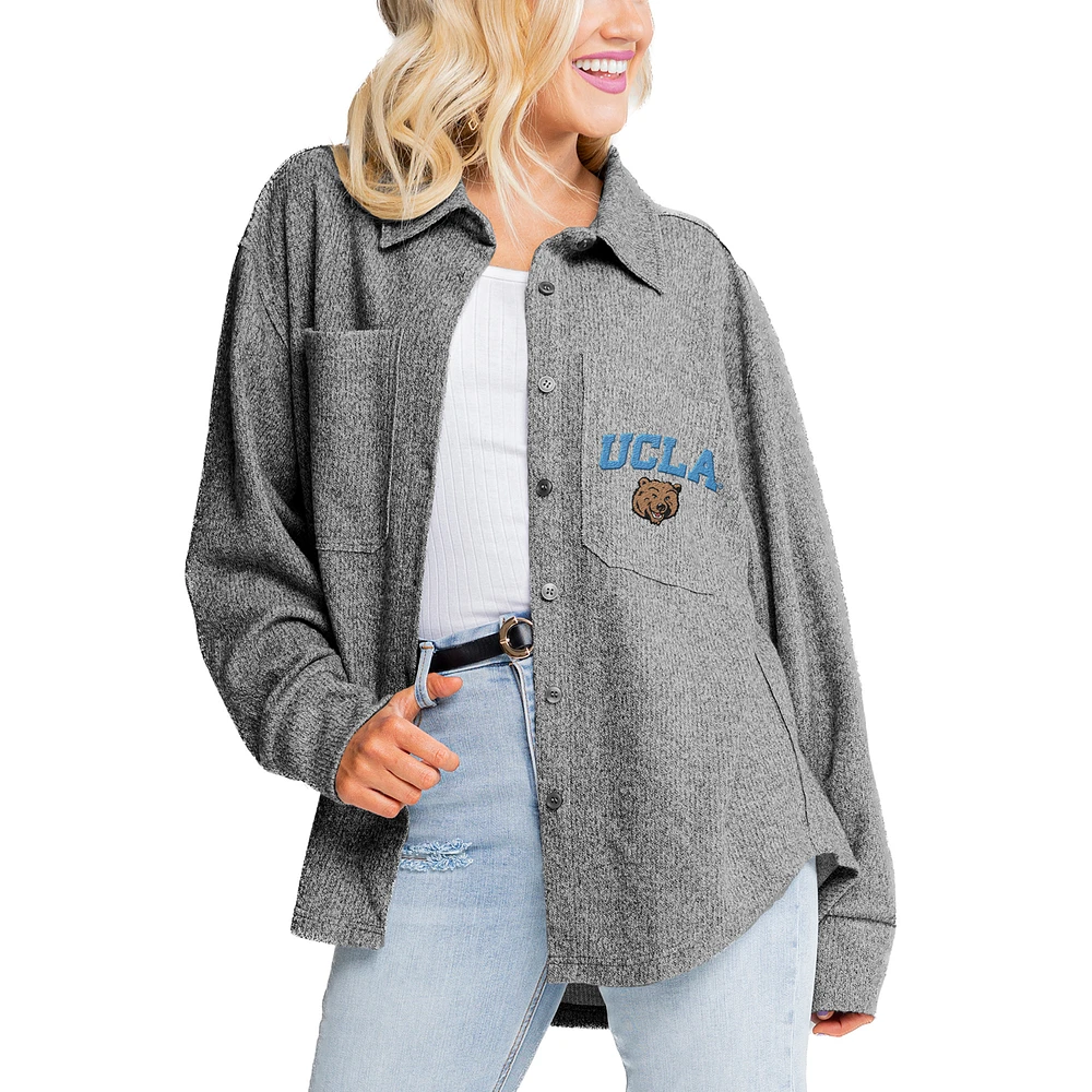 Women's Gameday Couture Gray UCLA Bruins Switch It Up Tri-Blend Button-Up Shacket