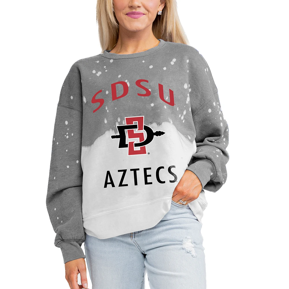 Women's Gameday Couture Gray San Diego State Aztecs Twice As Nice Pullover Sweatshirt