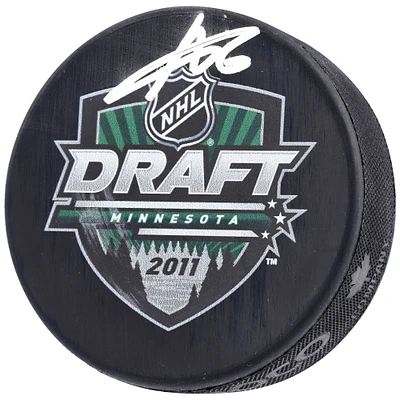 Adam Larsson Seattle Kraken Autographed 2011 NHL Draft Logo Hockey Puck