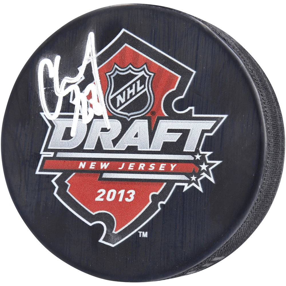 Carson Soucy Seattle Kraken Autographed 2013 NHL Draft Logo Hockey Puck