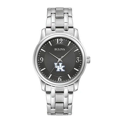 Men's Bulova Black Kentucky Wildcats Stainless Steel Corporate Collection Watch