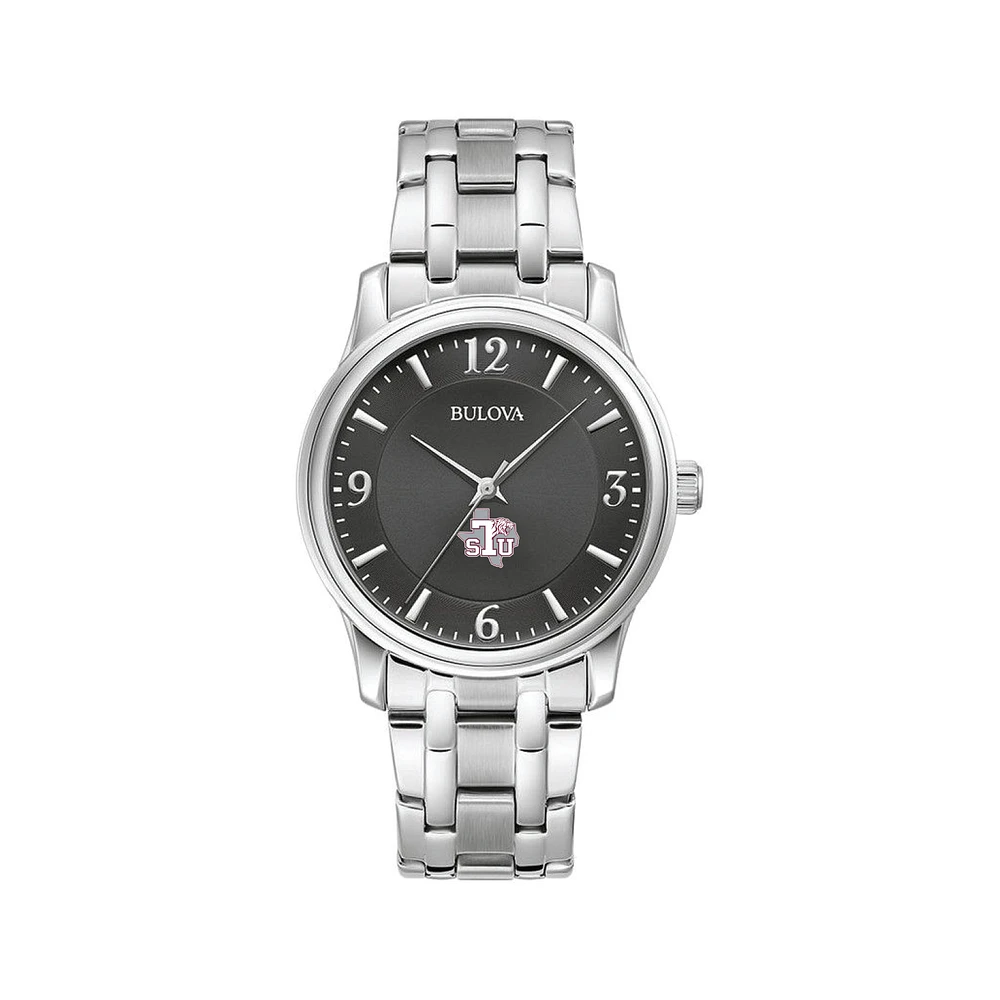 Men's Bulova Black Texas Southern Tigers Stainless Steel Corporate Collection Watch