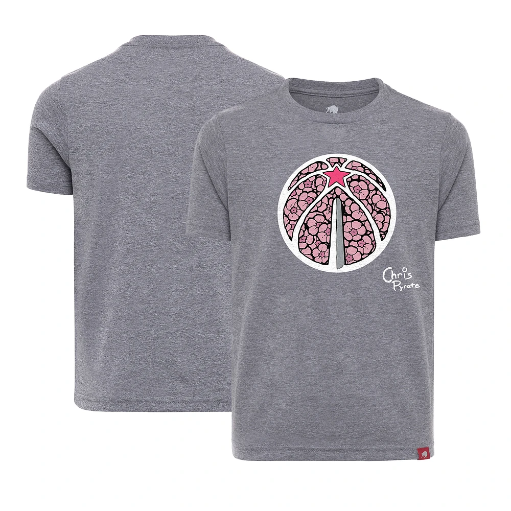 Youth Sportiqe Heather Gray Washington Wizards 2022/23 Wizards x Chris Pyrate City Edition T-Shirt