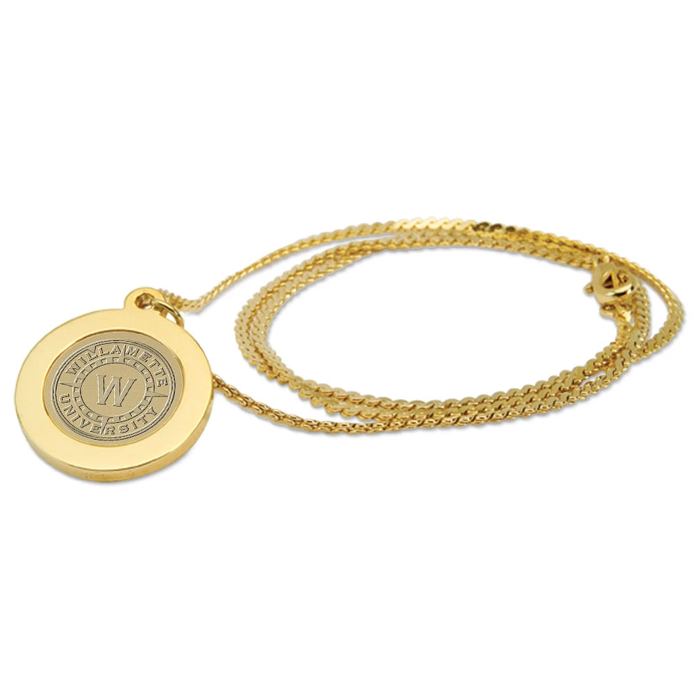 Women's Gold Willamette Bearcats Pendant Necklace
