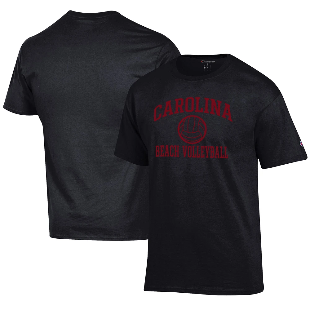 Men's Champion Black South Carolina Gamecocks Icon Beach Volleyball Powerblend T-Shirt