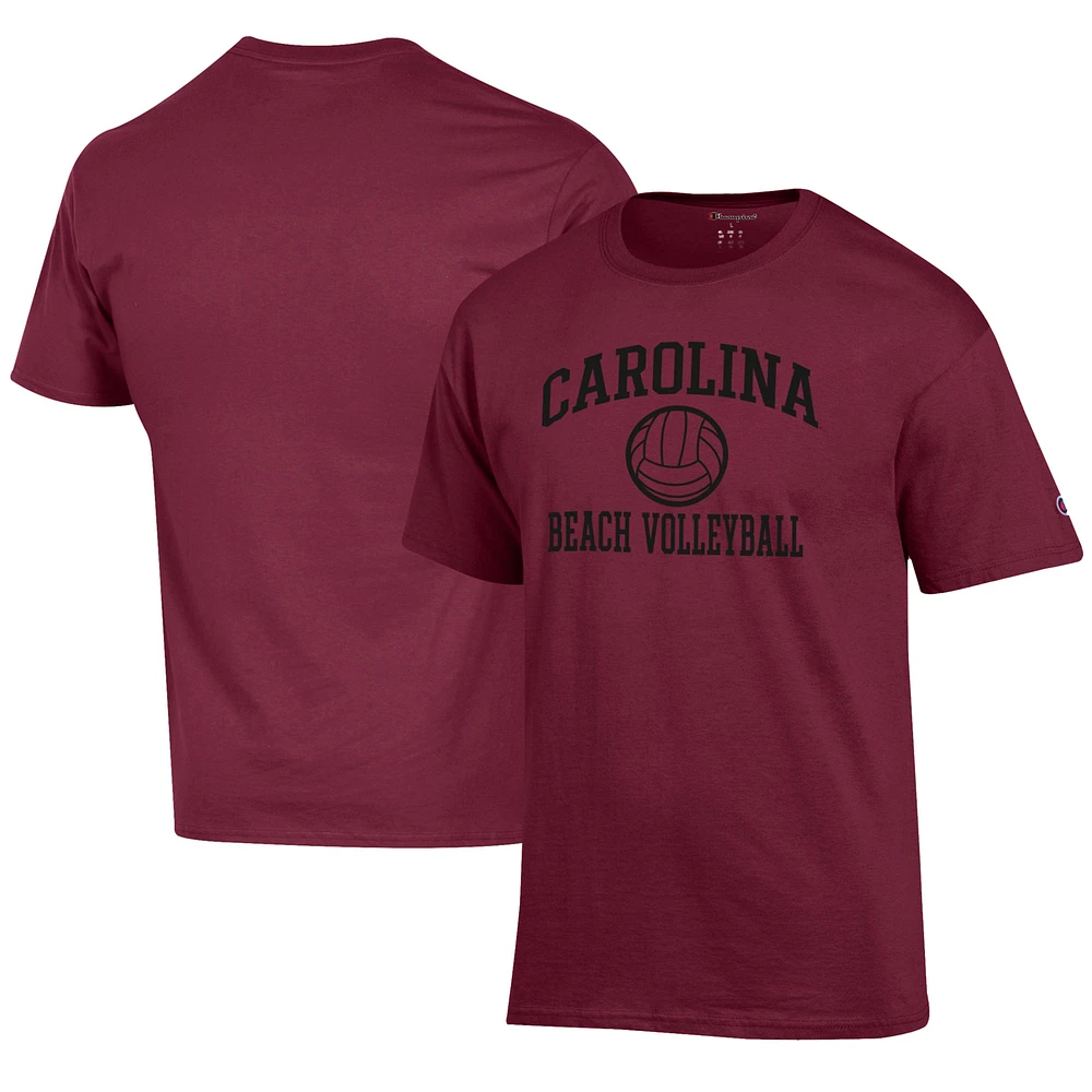 Men's Champion Garnet South Carolina Gamecocks Icon Beach Volleyball Powerblend T-Shirt