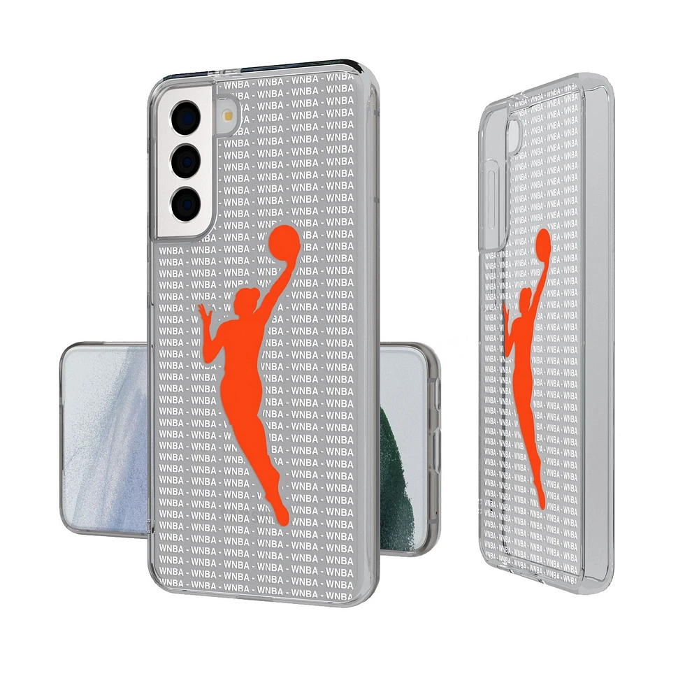 WNBA Text Backdrop Design Galaxy Clear Case