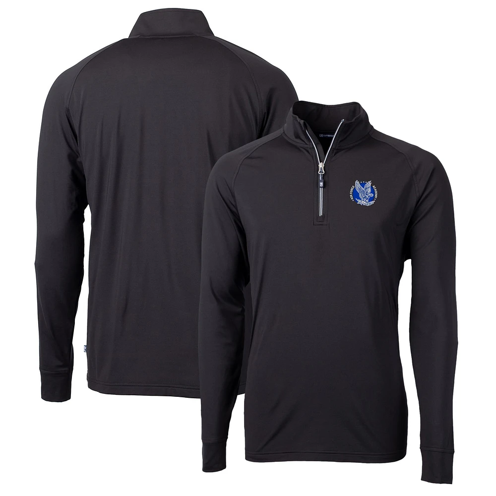 Men's Cutter & Buck Air Force Falcons Adapt Eco Knit Stretch Recycled Quarter-Zip Pullover Top