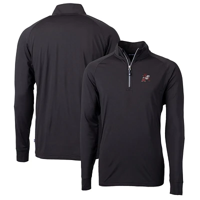 Men's Cutter & Buck Arkansas Razorbacks Adapt Eco Knit Stretch Recycled Quarter-Zip Pullover Top