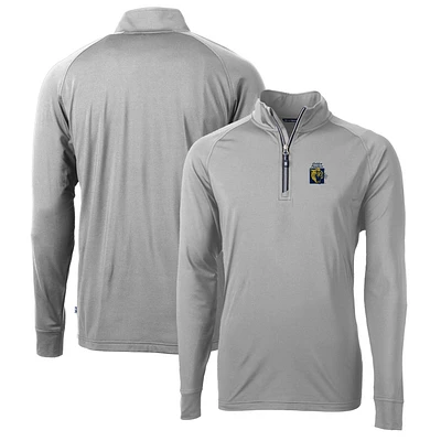 Men's Cutter & Buck FIU Panthers Adapt Eco Knit Stretch Recycled Quarter-Zip Pullover Top