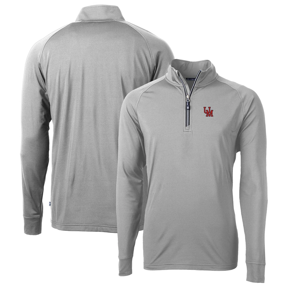 Men's Cutter & Buck Ole Miss Rebels Adapt Eco Knit Stretch Recycled Quarter-Zip Pullover Top