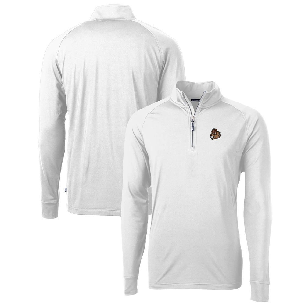 Men's Cutter & Buck Oregon State Beavers Adapt Eco Knit Stretch Recycled Quarter-Zip Pullover Top