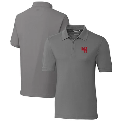 Men's Cutter & Buck Steel Western Kentucky Hilltoppers Advantage Tri-Blend DryTec Pique Polo
