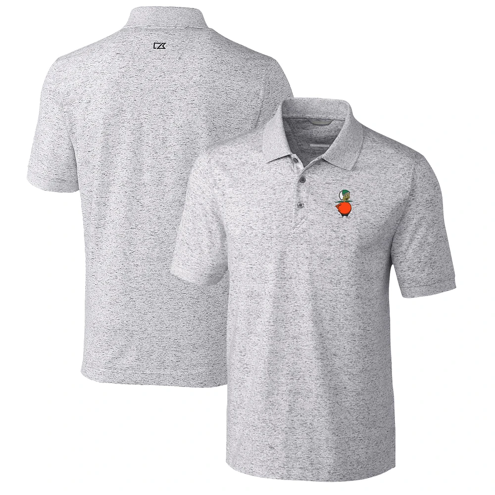 Men's Cutter & Buck Steel UCF Knights Advantage Space Dye Tri-Blend Polo