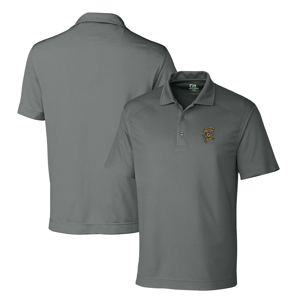 Men's Cutter & Buck Steel Grambling Tigers DryTec Genre Textured Solid Polo