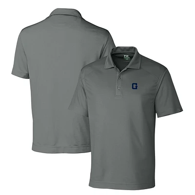 Men's Cutter & Buck Steel Georgetown Hoyas DryTec Genre Textured Solid Polo