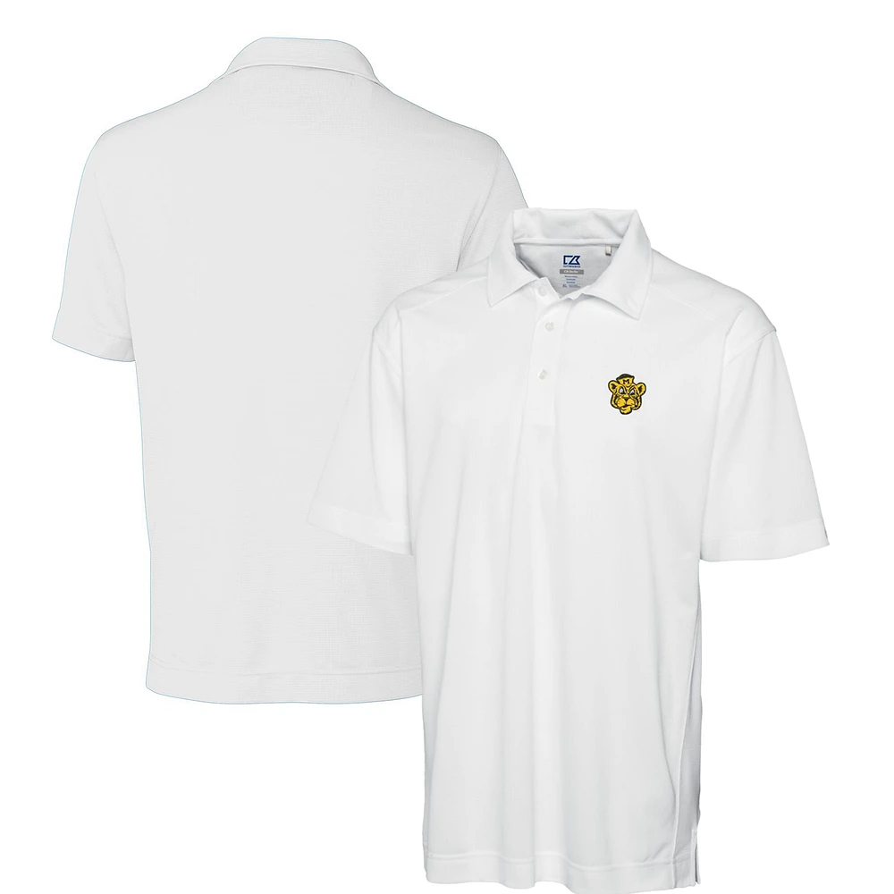 Men's Cutter & Buck White Missouri Tigers DryTec Genre Textured Solid Polo