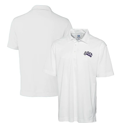 Men's Cutter & Buck White Stephen F Austin Lumberjacks DryTec Genre Textured Solid Polo