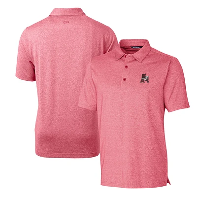 Men's Cutter & Buck Heather Cardinal Arkansas Razorbacks Forge Stretch Polo