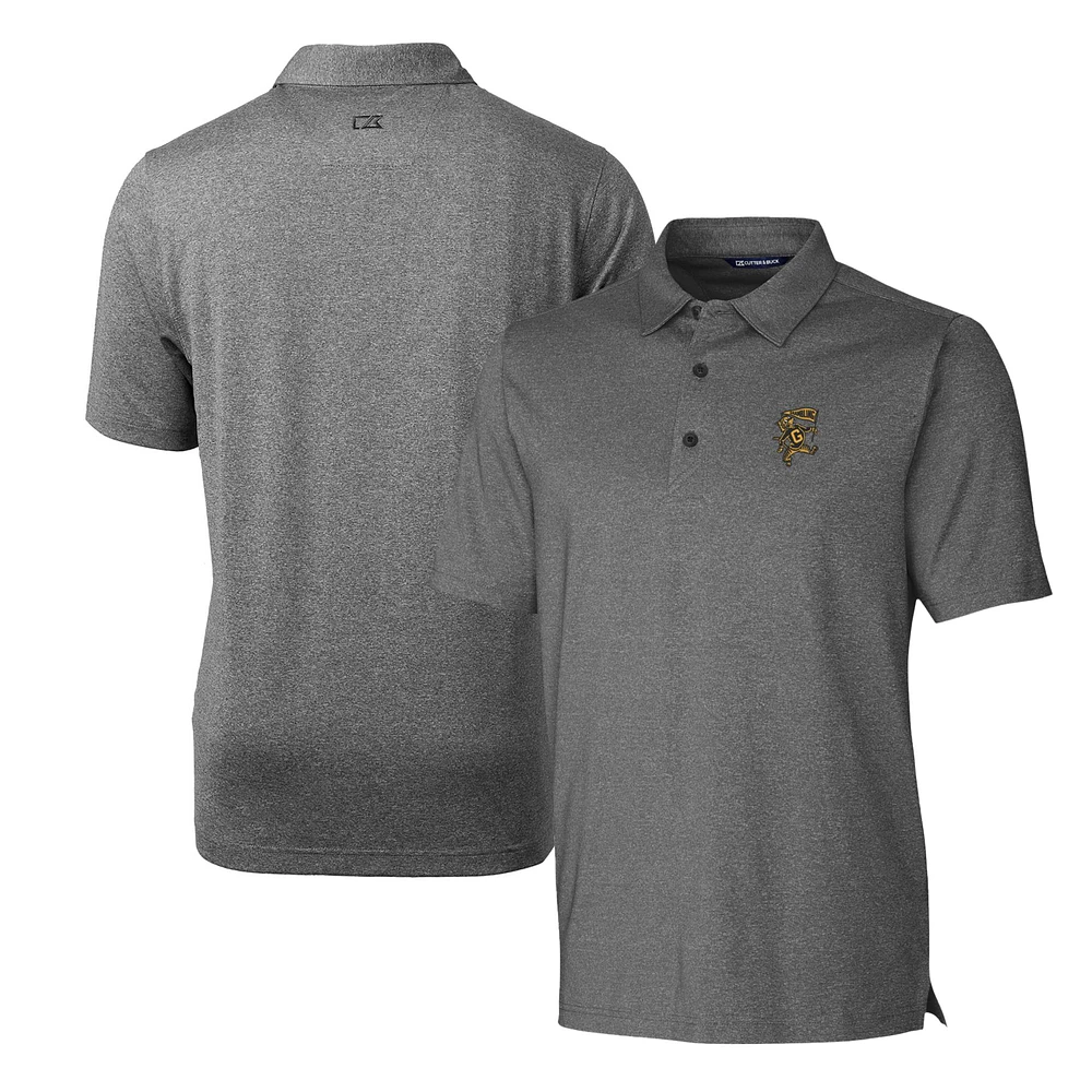 Men's Cutter & Buck Heather Charcoal Grambling Tigers Forge Stretch Polo