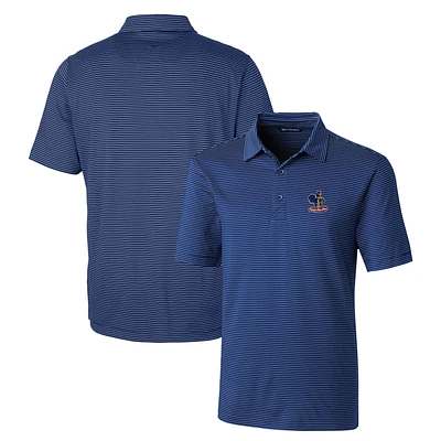 Men's Cutter & Buck Royal Delaware Fightin' Blue Hens Forge Pencil Stripe Stretch Polo
