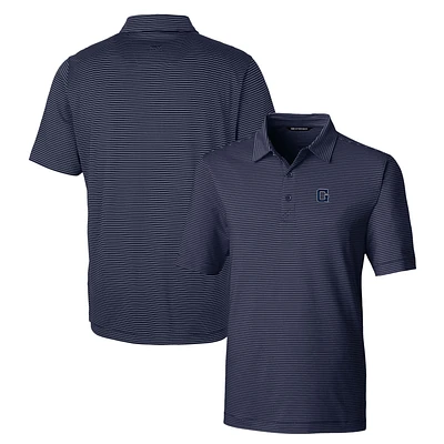 Men's Cutter & Buck Navy Georgetown Hoyas Forge Pencil Stripe Stretch Polo