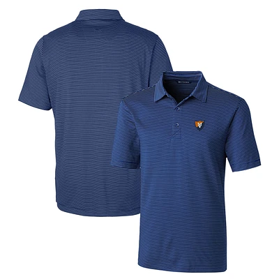 Men's Cutter & Buck Royal Illinois Fighting Illini Forge Pencil Stripe Stretch Polo